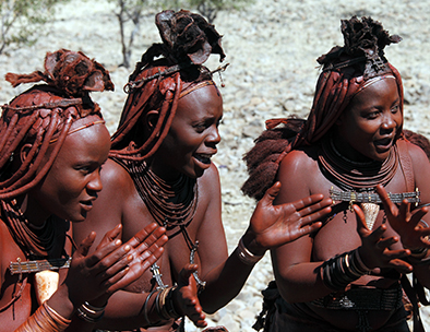 The nomadic Himba tribe, found in Damaraland